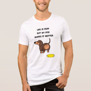 Ruff Life Funny Zitat White Dovers Liebhaber Tri-Blend Shirt