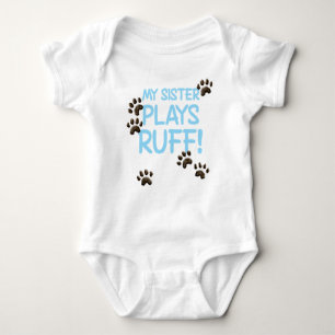 Ruff Sister - Blue Baby Strampler