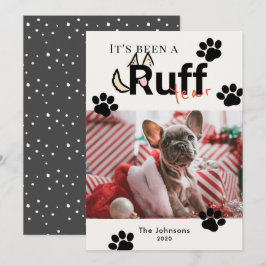 Ruff Year Cream White Dog Foto Weihnachten