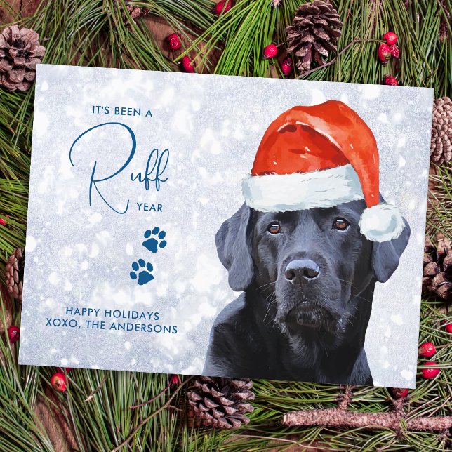 Ruff Year in Review Labrador Retriever Dog Lover Postkarte (Von Creator hochgeladen)