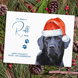 Ruff Year Pandemic Dog Face Mask Covid Feiertagspostkarte