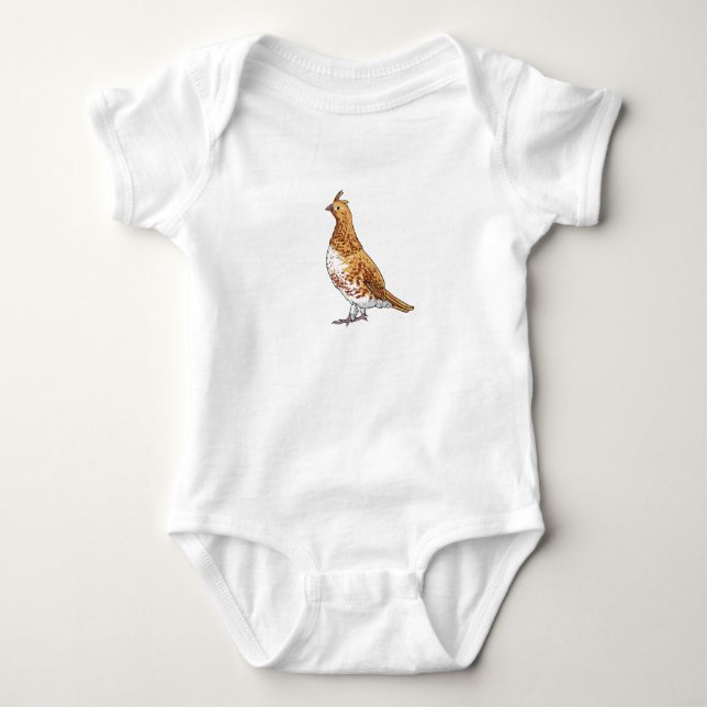 Ruffed Grouse Staat Bird of Pennsylvania Baby Strampler (Vorderseite)