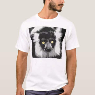 Ruffed Lemur Schwarzweiss-T - Shirt