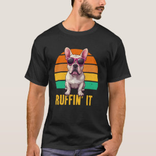 Ruffin It Bulldogge trägt Sonnenbrille Hunde Liebh T-Shirt