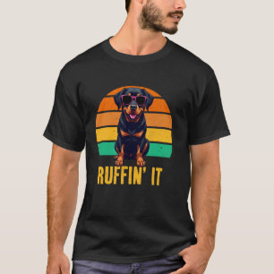 Ruffin It Rottweiler trägt Sonnenbrille Hunde Lieb T-Shirt