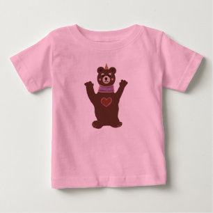 Ruffle-T-Shirt für Kleinkinder mit Bär Baby T-shirt
