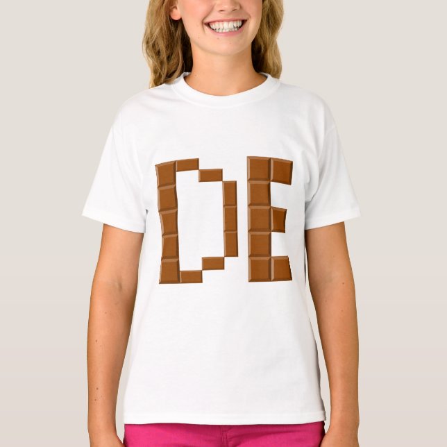 Ruffle-T-Shirt für Schokoladenmädchen T-Shirt (Vorderseite)