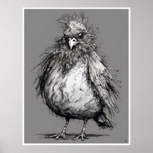 Ruffled Feathers - Bird Art Print Poster