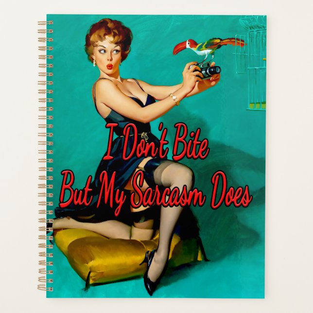 Ruffled Feathers von Gil Elvgren aus den 50er Jahr Planer (Vorderseite)
