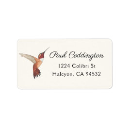 Rufous-Hummingbird-Adressetikett Adressaufkleber