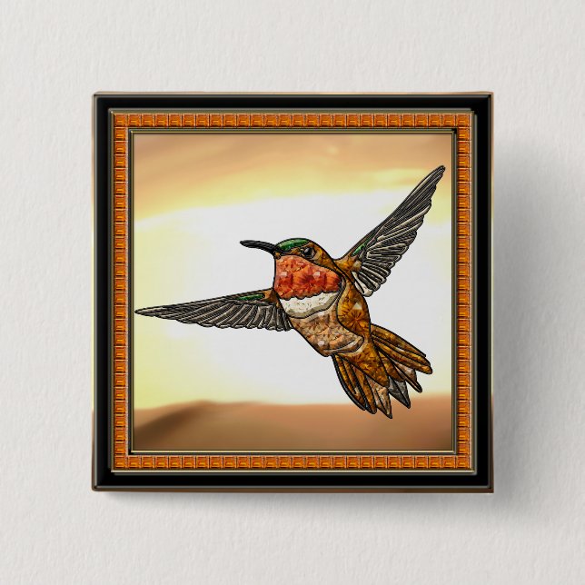 Rufous Hummingbird Button (Vorderseite)