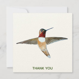 Rufous Hummingbird Dankeskarte