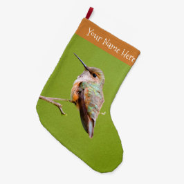 Rufous Hummingbird in Kalifornien Lilac Großer Weihnachtsstrumpf