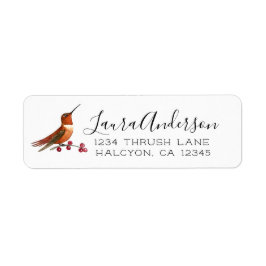 Rufous Hummingbird-Label