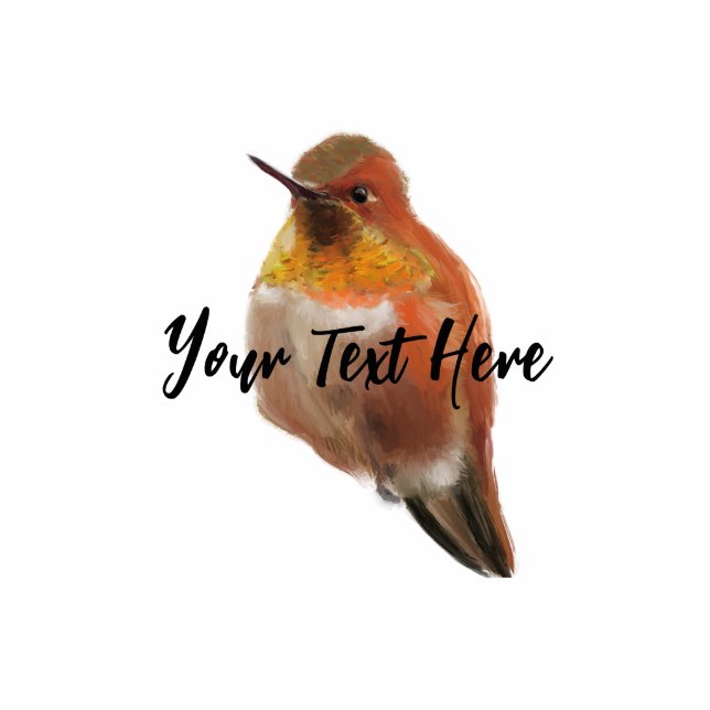Rufous Hummingbird (Selasphorus rufus) Fotoskulptur Magnet (Vorne)