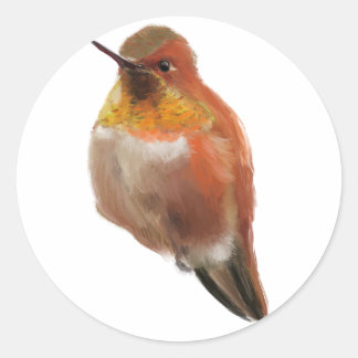 Rufous Hummingbird (Selasphorus rufus) Runder Aufkleber