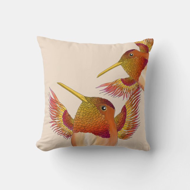 Rufous Hummingbirds auf einem Kissen (Vorderseite)