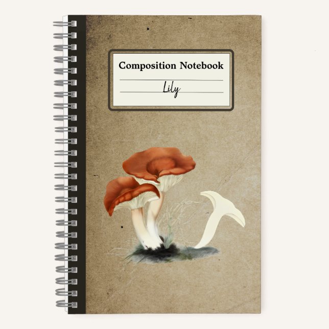 Rufous Milkcap Mushroom Personalisiert Notizbuch (Vorderseite)