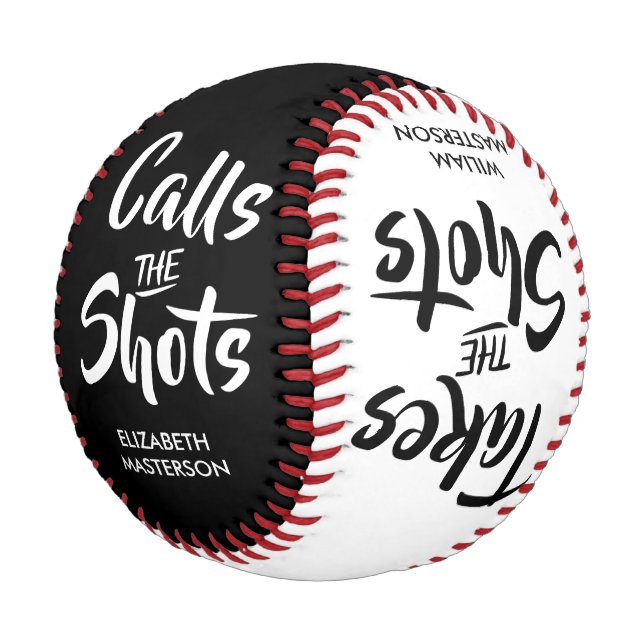 Ruft die Shots Paare Funny Zitat Baseball (Schrägansicht)