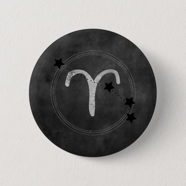 Ruft die Sterne der roten zodiakischen Sterne grau Button (Vorderseite)