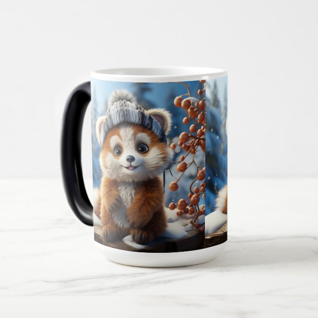 Rufus - Ein bezaubernder roter Panda Verwandlungstasse (Vorderseite Links)