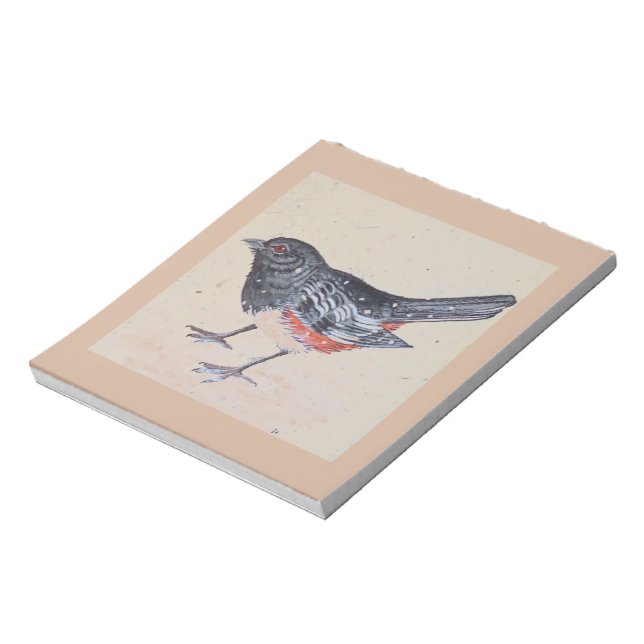 Rufus Sided Towhee Notizblock (Rotiert)