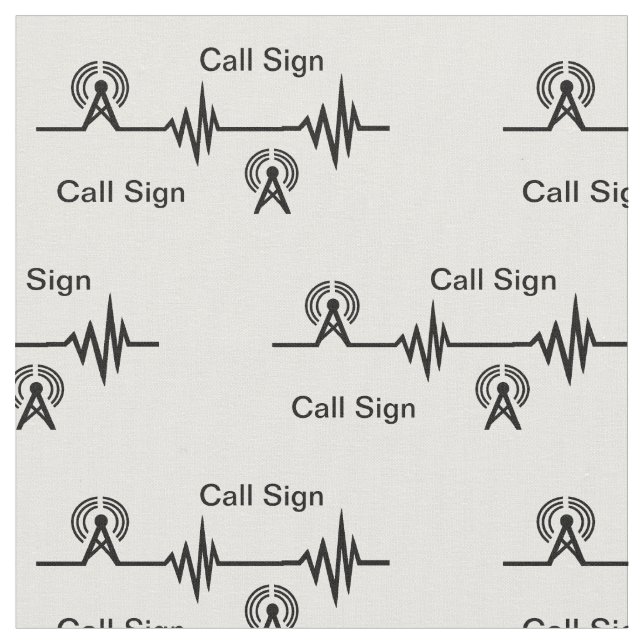 Rufzeichen für Funkfrequenzen/Transmitter - Kleine Stoff (Nahaufnahme)