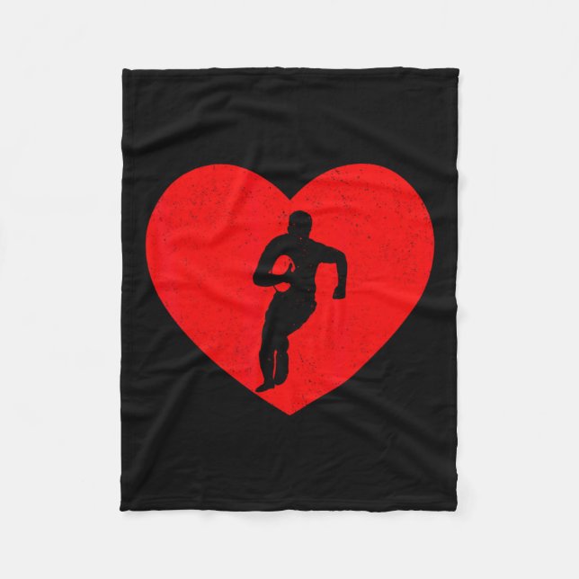 Rug Heart Valentine Fleecedecke (Vorderseite)