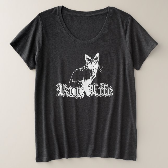 Rug Life - Gangsta Cat Plus Size T - Shirt (Design vorne)