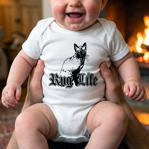 Rug Life - Lustige Gangster-Katzen-Parodie Humor Baby Strampler