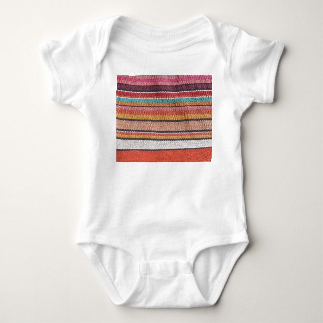 Rug Richness: Mexican Peruvian Textures Baby Strampler (Vorderseite)