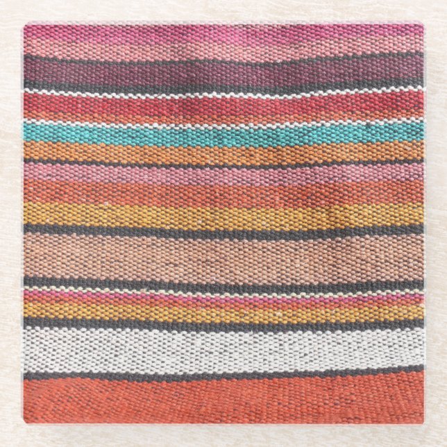 Rug Richness: Mexican Peruvian Textures Glasuntersetzer (Vorderseite)