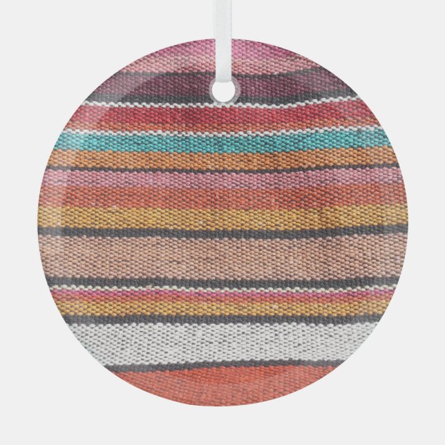 Rug Richness: Mexican Peruvian Textures Ornament Aus Glas (Vorderseite)