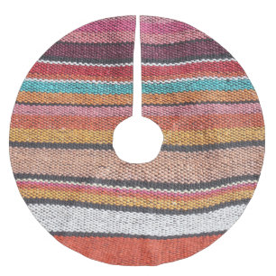 Rug Richness: Mexican Peruvian Textures Polyester Weihnachtsbaumdecke