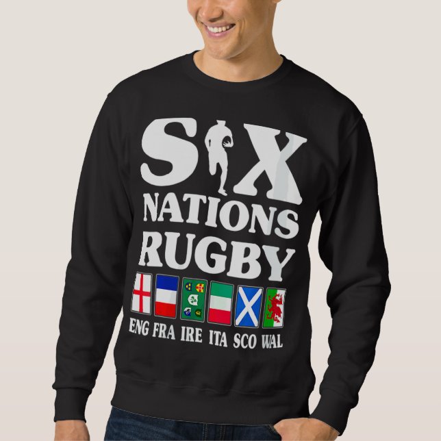 Rugby 6 Nations England Frankreich Irland Italien  Sweatshirt (Vorderseite)