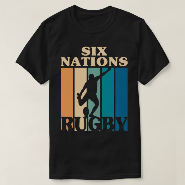 Rugby 6 Nations England Frankreich Wales Scotland  T-Shirt (Design vorne)