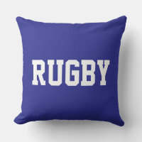 RUGBY 70er Athletik Weißer Text Auf Fett Tiefblau