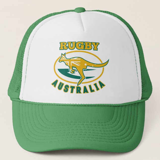 Rugby-Australien-Känguru Wallaby Truckerkappe (Vorderseite)