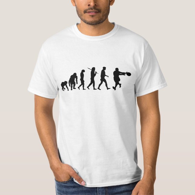 Rugby backline Spieler, die Evolution anpackend T-Shirt (Vorderseite)