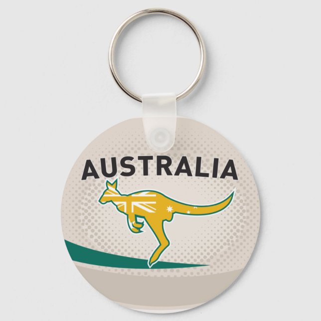 Rugby Ball Australia kangaroo wallaby Schlüsselanhänger (Vorderseite)