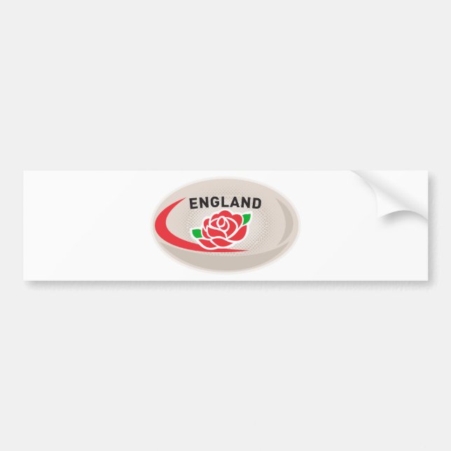 Rugby-Ball-England-Englisch-Rose Autoaufkleber (Vorne)