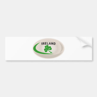 Rugby-Ball-Irland-Kleeblatt Autoaufkleber