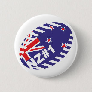 Rugby Ball NZ#1 Button