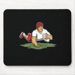 Rugby Ball Player for Fans Rugby Mousepad