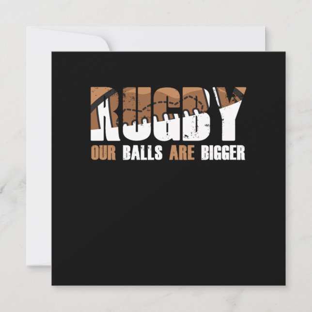 Rugby Ball Rugby Team Rugby Player Football Gesche Einladung (Vorderseite)