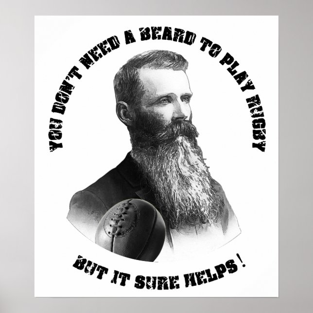 Rugby Beards Poster (Vorne)
