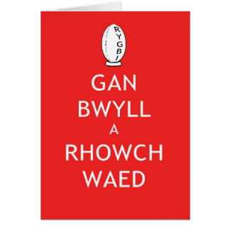 Rugby behalten ruhig u. geben Blut (Waliser)