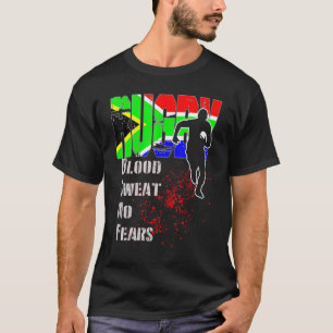 Rugby Blood Sweat No Angst Schrei Maul und Ruck So T-Shirt