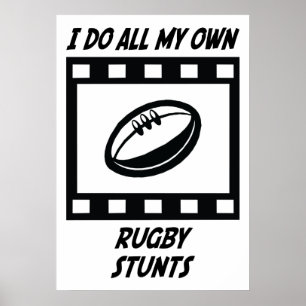 Rugby-Bremsungen Poster