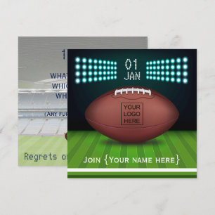 Rugby Celebration Party Invitation ajouter la phot